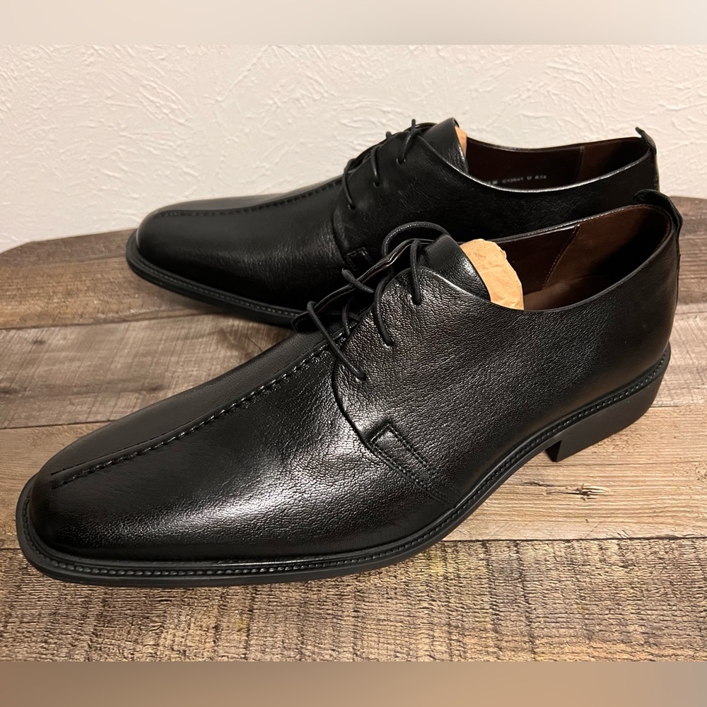 Cole Haan Black Leather Lace up Dress Oxfords Shoes Loafer Size 12 M New